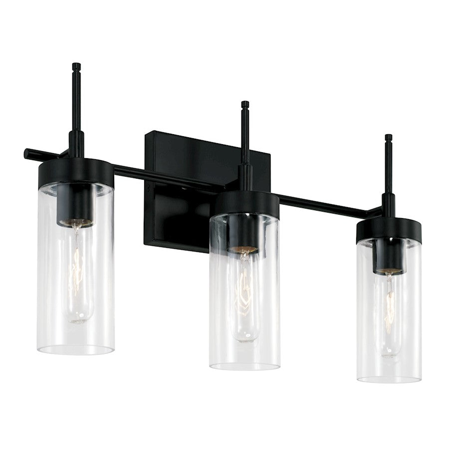 Austin Allen & Co. 3-Light 19" Vanity, Matte Black