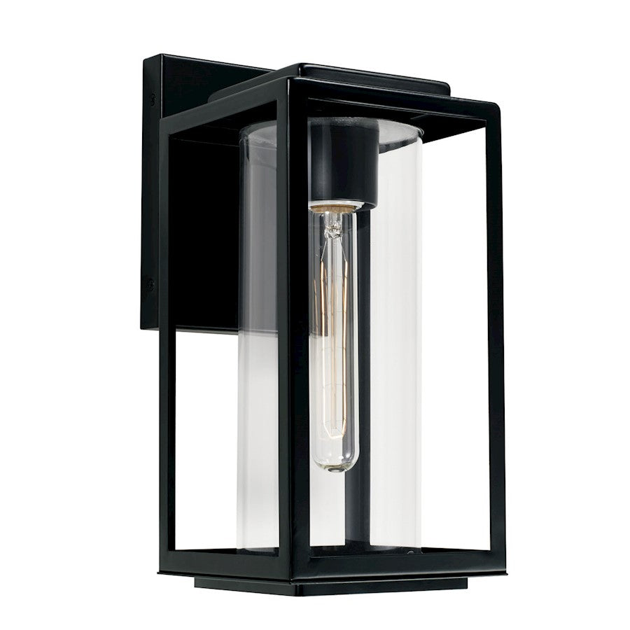 Austin Allen & Co Kessler 1 Light Outdoor Wall-Lantern, Black/Clear