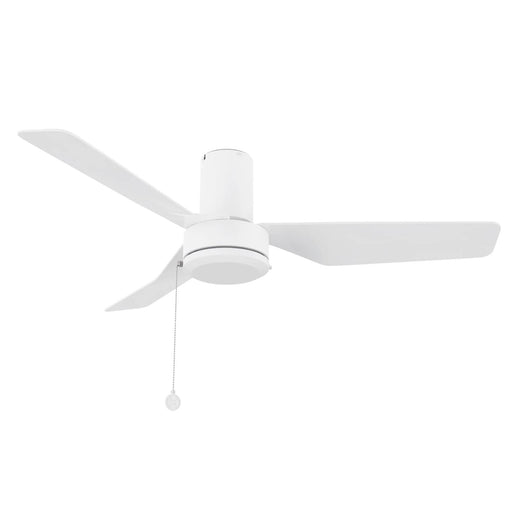 Carro Formosa 44in 3-Blade Flush Ceiling Fan | Modern White ABS Blades | Indoor Living Room & Bedroom | 44 x 44 x 11.8 in | Model CFP443N2-N10-W1-1-FM