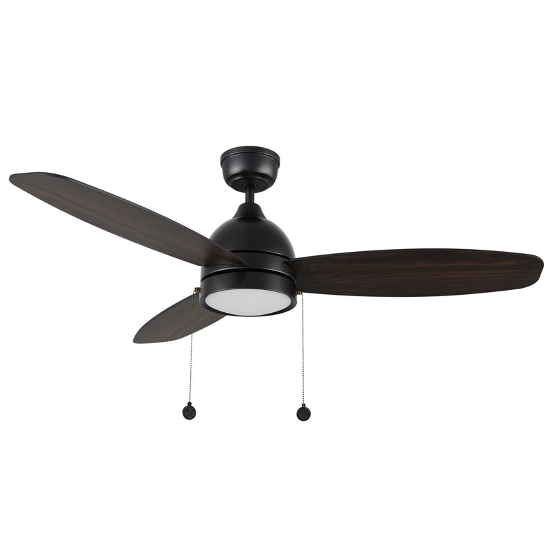 Carro Greenwood 48in 3-Blade Ceiling Fan | Modern Black Plywood Blades with Integrated LED | Indoor Living Room & Bedroom | 48 x | Model CFP483Q5-L11-BG-1