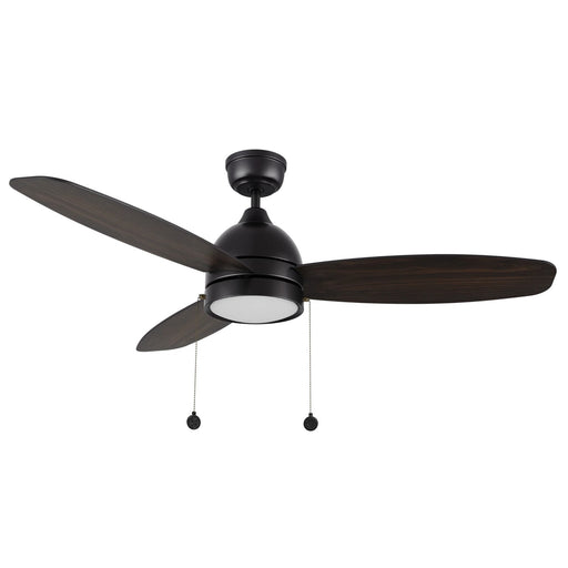Carro Greenwood 48in 3-Blade Ceiling Fan | Modern Black Plywood Blades with Integrated LED | Indoor Living Room & Bedroom | 48 x | Model CFP483Q5-L11-BG-1