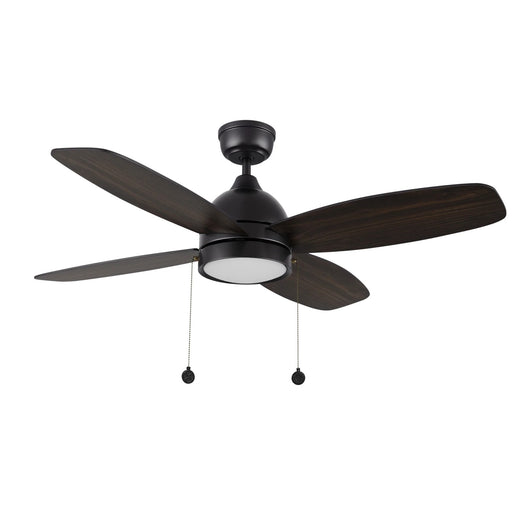 Carro Greenwood 48in 4-Blade Ceiling Fan | Modern Black Finish and Plywood Blades | Living Room & Great Room | 48 x 48 x 15.6 | Model CFP484Q5-L11-BG-1