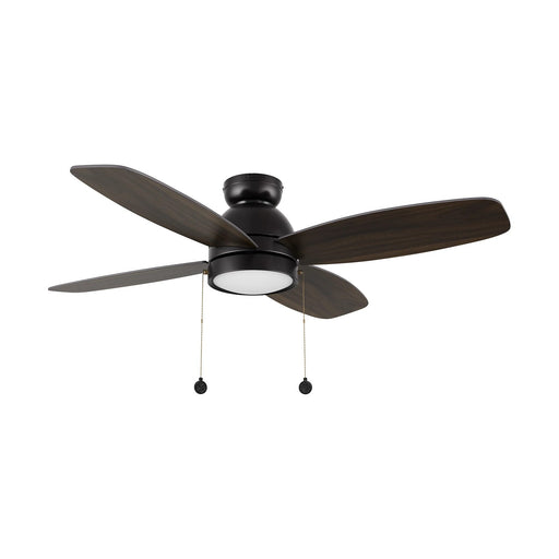 Carro Greenwood 48in 4-Blade Flush Mount Ceiling Fan | Modern Black Finish and Plywood Blades | Living Room & Bedroom | 48 x | Model CFP484Q5-L11-BG-1-FM