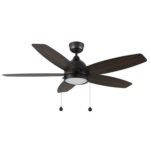 Carro Greenwood 48in 5-Blade Ceiling Fan | Black Plywood Blades | Living Room & Bedroom | 48 x 48 x 15.6 in, 3500K LED | Model CFP485Q5-L11-BG-1