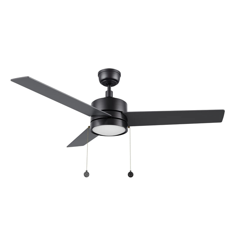 Carro Ascott 52in 3-Blade Ceiling Fan | Black Plywood Blades and Integrated LED | Living Room & Bedroom | 52 x 52 x 15.1 in | Model CFP523E5-L12-B2-1