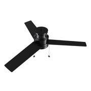Carro Ascott 52in 3-Blade Flush Mount Ceiling Fan | Black Plywood Blades and Integrated LED | Low Ceiling Rooms | 52 x 52 x | Model CFP523E5-L12-B2-1-FM