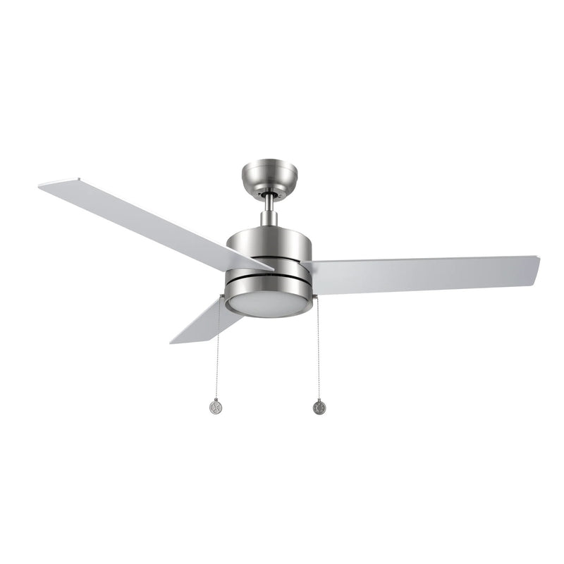 Carro Ascott 52in 3-Blade Ceiling Fan | Brushed Nickel Plywood Blades and Integrated LED | Living Room & Bedroom | 52 x 52 x | Model CFP523E5-L12-SJ-1