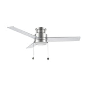 Carro Ascott 52in 3-Blade Flush Mount Ceiling Fan | Brushed Nickel Plywood Blades and Integrated LED | Low Ceiling Rooms | 52 | Model CFP523E5-L12-SJ-1-FM