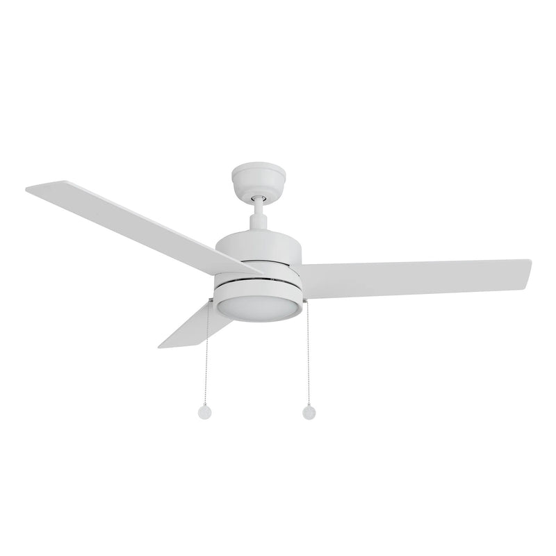 Carro Ascott 52in 3-Blade Ceiling Fan | White Plywood Blades and Integrated LED | Living Room & Bedroom | 52 x 52 x 15 in | Model CFP523E5-L12-W1-1