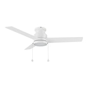 Carro Ascott 52in 3-Blade Flush Mount Ceiling Fan | White Plywood Blades and Integrated LED | Living Room & Bedroom | 52 x 52 | Model CFP523E5-L12-W1-1-FM