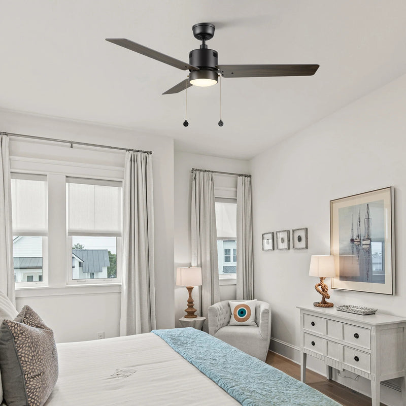 Carro Apex 52in 3-Blade Ceiling Fan | Black Walnut Plywood Blades and Integrated LED | Living Room & Bedroom | 52 x 52 x 14 in | Model CFP523E5-L21-B5-1