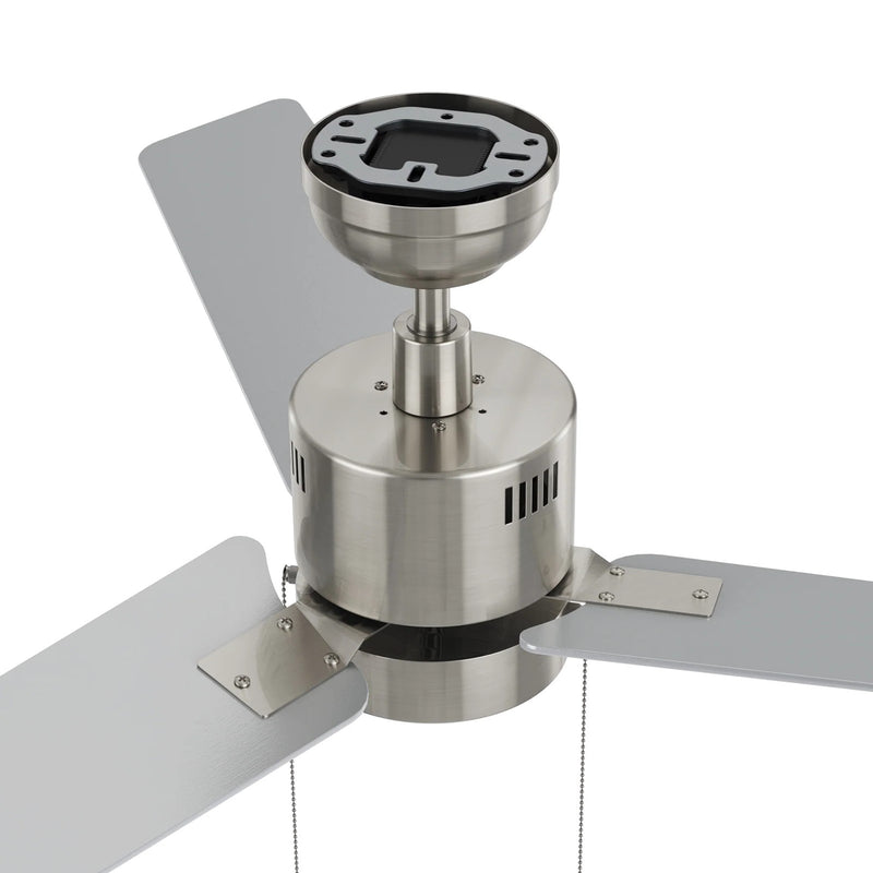 Carro Apex 52in 3-Blade Ceiling Fan | Brushed Nickel Plywood Blades and Integrated LED | Living Room & Bedroom | 52 x 52 x 14 in | Model CFP523E5-L21-SJ-1