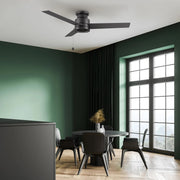 Carro Ascott 52in 3-Blade Flush Mount Ceiling Fan | Black Plywood Blades with Pull Chain | Low Ceilings & Bedrooms | 52 x 52 | Model CFP523E5-N10-B2-1-FM