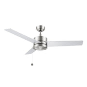 Carro Ascott 52in 3-Blade Ceiling Fan | Brushed Nickel Plywood Blades with Pull Chain | Living Room & Bedroom | 52 x 52 x 15.1 in | Model CFP523E5-N10-SJ-1