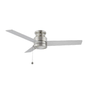 Carro Ascott 52in Flush Mount Ceiling Fan | Brushed Nickel and Plywood Blades | Indoor Living Room & Bedroom | 52 x 52 x 11 in | Model CFP523E5-N10-SJ-1-FM