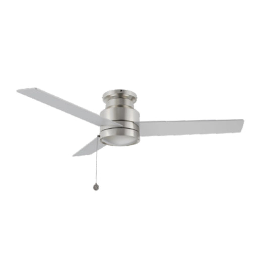 Carro Ascott 52in Flush Mount Ceiling Fan | Brushed Nickel and Plywood Blades | Indoor Living Room & Bedroom | 52 x 52 x 11 in | Model CFP523E5-N10-SJ-1-FM