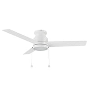Carro Ascott 52in Flush Mount Ceiling Fan | White and Plywood Blades | Indoor Living Room & Bedroom | 52 x 52 x 11 in | Model CFP523E5-N10-W1-1-FM