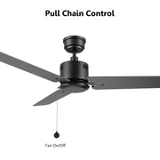 Carro Apex 52in Ceiling Fan | Black and Plywood Blades | Indoor Living Room & Bedroom | 52 x 52 x 12.7 in | Model CFP523E5-N20-B2-1
