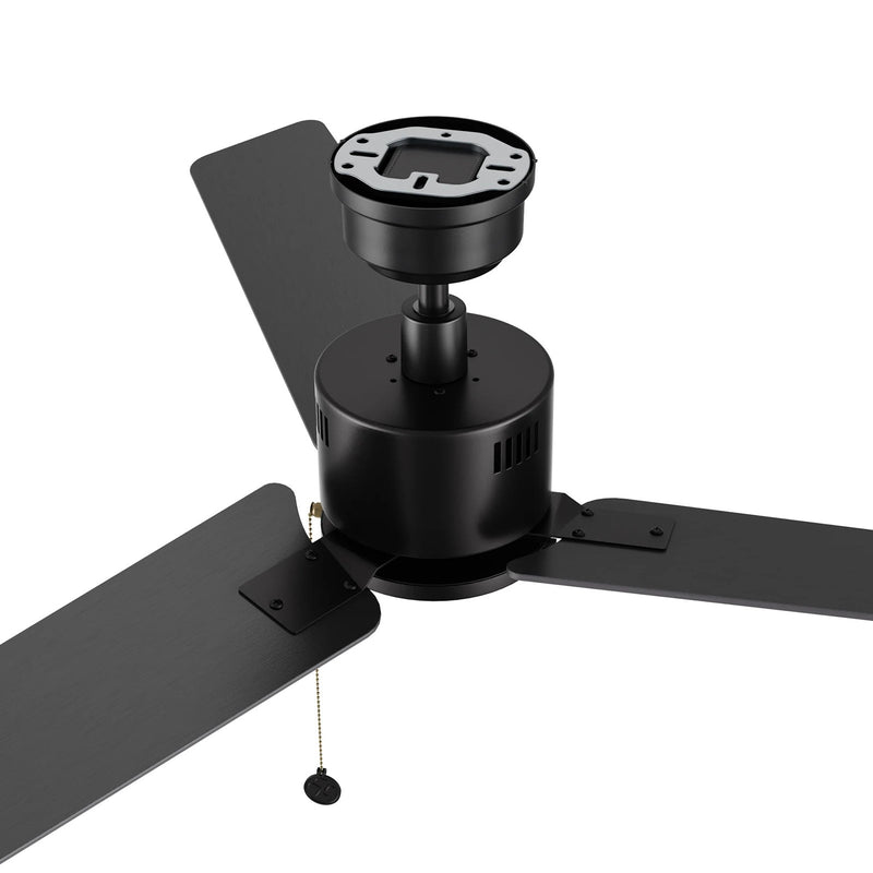 Carro Apex 52in Ceiling Fan | Black and Plywood Blades | Indoor Living Room & Bedroom | 52 x 52 x 12.7 in | Model CFP523E5-N20-B2-1