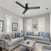 Carro Apex 52in Ceiling Fan | Black and Plywood Blades | Indoor Living Room & Bedroom | 52 x 52 x 12.7 in | Model CFP523E5-N20-B2-1