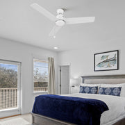 Carro Apex 52in 3-Blade Ceiling Fan | White Plywood Blades and White Finish | Living Room & Bedroom | 12.7 x 52 x 52 in | Model CFP523E5-N20-W1-1
