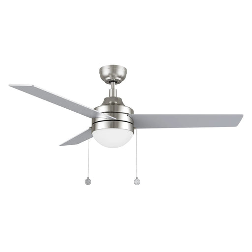 Carro Malta 52in 3-Blade Ceiling Fan | Brushed Nickel Finish and Plywood Blades with Integrated LED | Living Room & Bedroom | Model CFP523E6-L12-SJ-1