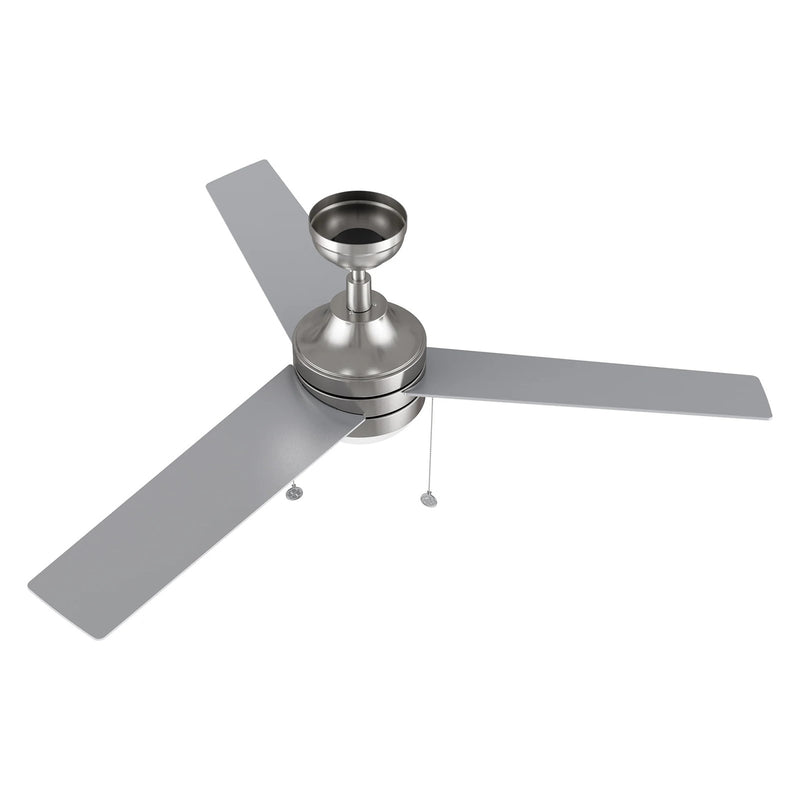 Carro Malta 52in 3-Blade Ceiling Fan | Brushed Nickel Finish and Plywood Blades with Integrated LED | Living Room & Bedroom | Model CFP523E6-L12-SJ-1
