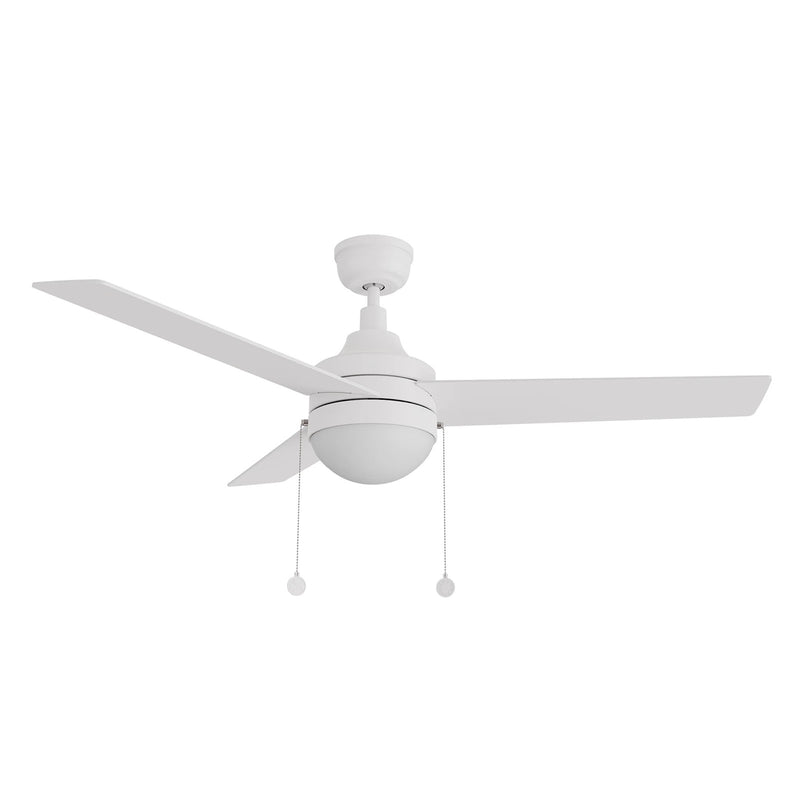 Carro Malta 52in 3-Blade Ceiling Fan | White Finish and Plywood Blades with Integrated LED | Living Room & Bedroom | 16.8 x 52 x | Model CFP523E6-L12-W1-1