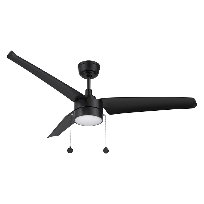 Carro Rexton 52in 3-Blade Ceiling Fan with Light | Modern Black ABS and Integrated LED | Living Room & Bedroom | 52 x 52 x 15.6 in | Model CFP523N-L11-B2-1