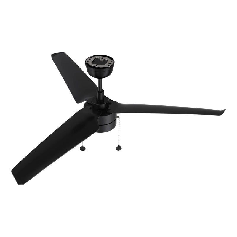Carro Rexton 52in 3-Blade Ceiling Fan with Light | Modern Black ABS and Integrated LED | Living Room & Bedroom | 52 x 52 x 15.6 in | Model CFP523N-L11-B2-1