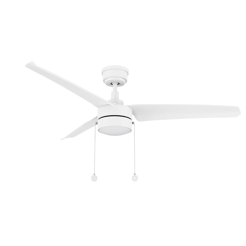 Carro Rexton 52in 3-Blade Ceiling Fan with Light | Modern White ABS and Integrated LED | Living Room & Bedroom | 52 x 52 x 15.6 in | Model CFP523N-L11-W1-1