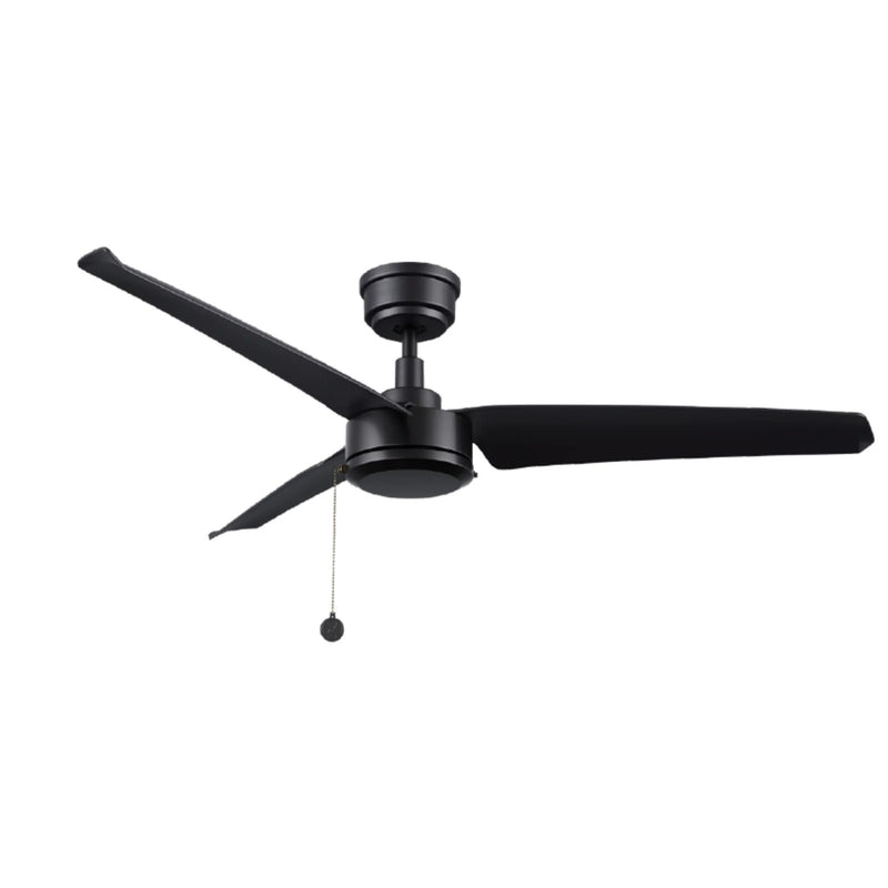 Carro Rexton 52in 3-Blade Ceiling Fan without Light | Modern Black ABS and Pull Chain | Living Room & Bedroom | 52 x 52 x 12 in | Model CFP523N-N10-B2-1