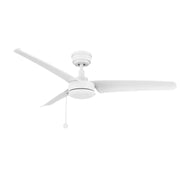 Carro Rexton 52in 3-Blade Ceiling Fan without Light | Modern White ABS and Pull Chain | Living Room & Bedroom | 52 x 52 x 12 in | Model CFP523N-N10-W1-1