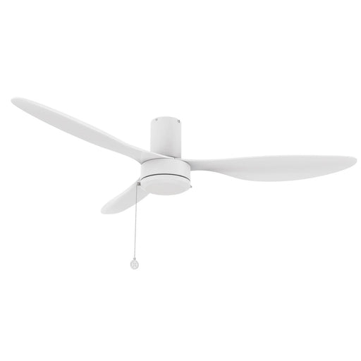 Carro Haven 52in 3-Blade Flush Ceiling Fan (No Light) | Modern White ABS Blades | Living Room & Bedroom | 52 x 52 x 10 in | Model CFP523N4-N10-W1-1-FM