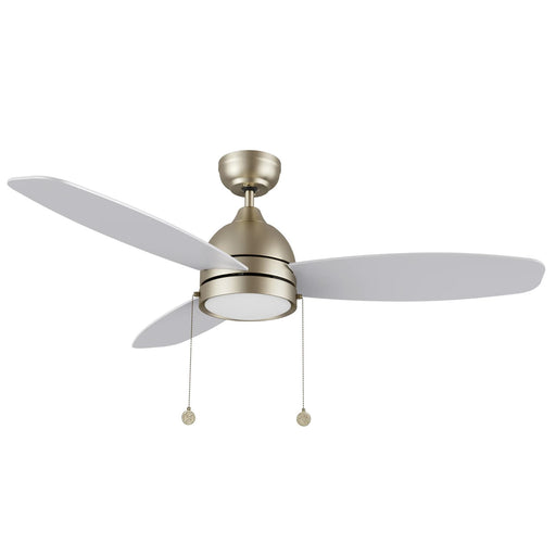Carro Greenwood 52in 3-Blade Ceiling Fan | Modern Brushed Nickel Plywood and Integrated LED | Living Room & Great Room | 15.6 x | Model CFP523Q5-L12-SJ-1