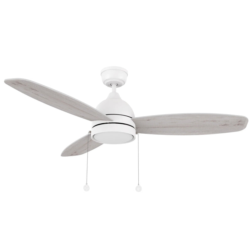 Carro Greenwood 52in 3-Blade Ceiling Fan | White Plywood Blades and Integrated LED | Living Room & Bedroom | 52 x 52 x 15.6 in | Model CFP523Q5-L12-WP-1
