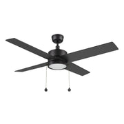 Carro Ascott 52in 4-Blade Ceiling Fan | Black Plywood Blades and Integrated LED | Living Room & Bedroom | 52 x 52 x 15.1 in | Model CFP524E5-L12-B2-1