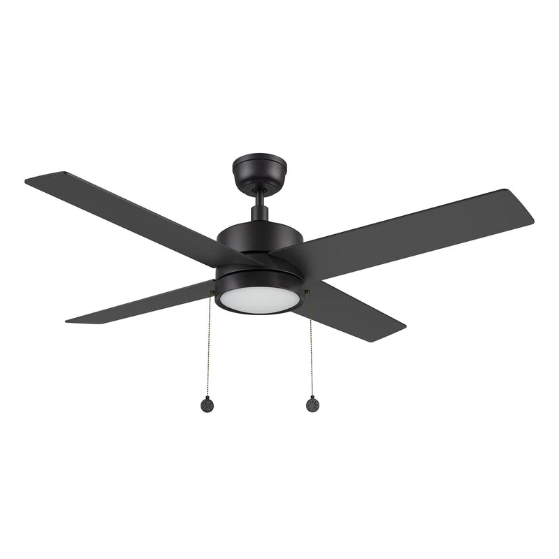 Carro Ascott 52in 4-Blade Ceiling Fan | Black Plywood Blades and Integrated LED | Living Room & Bedroom | 52 x 52 x 15.1 in | Model CFP524E5-L12-B2-1