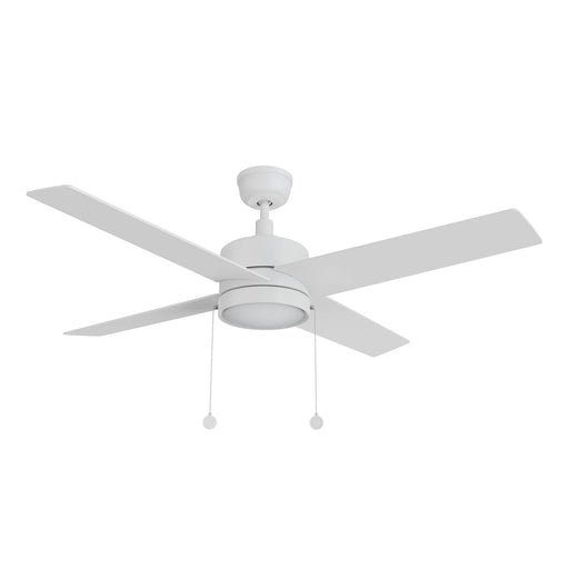 Carro Ascott 52in 4-Blade Ceiling Fan | White Plywood Blades and Integrated LED | Living Room & Bedroom | 52 x 52 x 15.1 in | Model CFP524E5-L12-W1-1