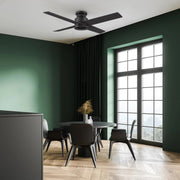 Carro Ascott 52in 4-Blade Ceiling Fan | Modern Black and Plywood | Living Room & Bedroom | 52 x 52 x 15.1 in | Model CFP524E5-N10-B2-1