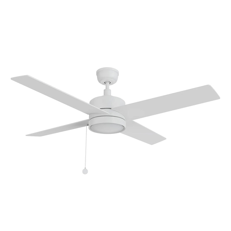 Carro Ascott 52in 4-Blade Ceiling Fan | White Plywood Blades and White Finish | Living Room & Bedroom | 52 x 52 x 15.1 in | Model CFP524E5-N10-W1-1