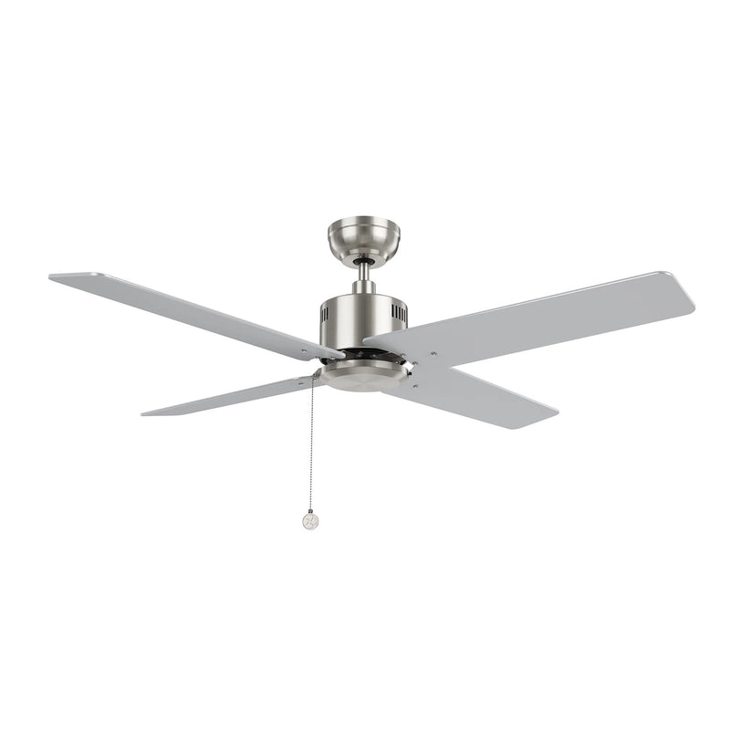 Carro Apex 52in 4-Blade Ceiling Fan | Brushed Nickel Plywood Blades and Brushed Nickel Finish | Living Room & Bedroom | 52 x 52 | Model CFP524E5-N20-SJ-1