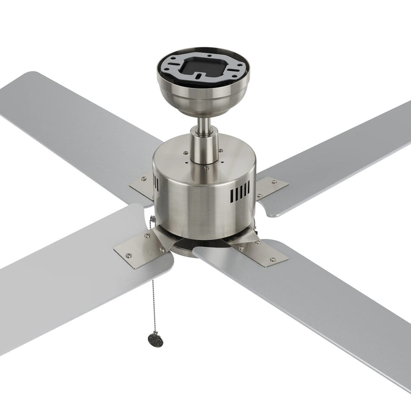 Carro Apex 52in 4-Blade Ceiling Fan | Brushed Nickel Plywood Blades and Brushed Nickel Finish | Living Room & Bedroom | 52 x 52 | Model CFP524E5-N20-SJ-1
