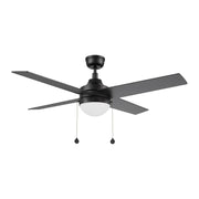 Carro Malta 52in 4-Blade Ceiling Fan | Black Plywood Blades and Black Finish with Integrated LED | Living Room & Bedroom | 52 x | Model CFP524E6-L12-B2-1