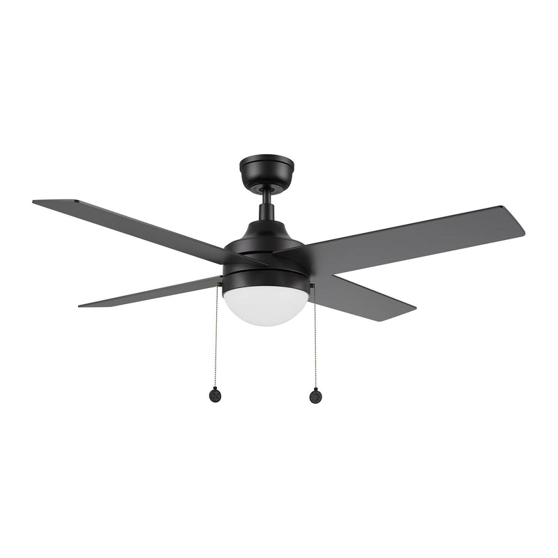 Carro Malta 52in 4-Blade Ceiling Fan | Black Plywood Blades and Black Finish with Integrated LED | Living Room & Bedroom | 52 x | Model CFP524E6-L12-B2-1