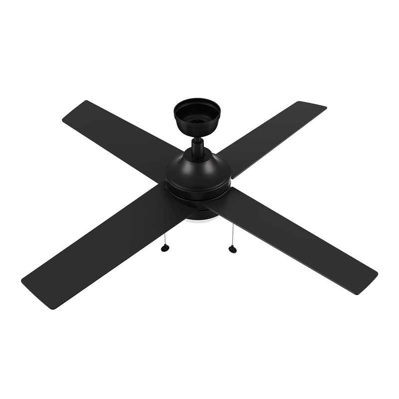 Carro Malta 52in 4-Blade Ceiling Fan | Black Plywood Blades and Black Finish with Integrated LED | Living Room & Bedroom | 52 x | Model CFP524E6-L12-B2-1