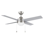 Carro Malta 52in 4-Blade Ceiling Fan | Brushed Nickel Plywood Blades and Brushed Nickel Finish with Integrated LED | Living Room | Model CFP524E6-L12-SJ-1