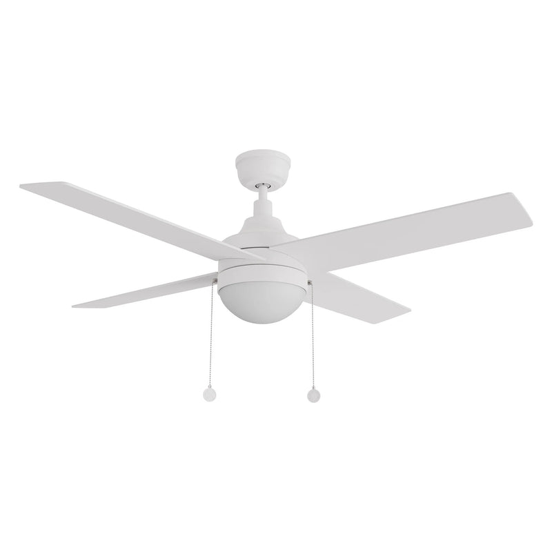Carro Malta 52in 4-Blade Ceiling Fan | White Plywood Blades and White Finish with Integrated LED | Living Room & Bedroom | 52 x | Model CFP524E6-L12-W1-1