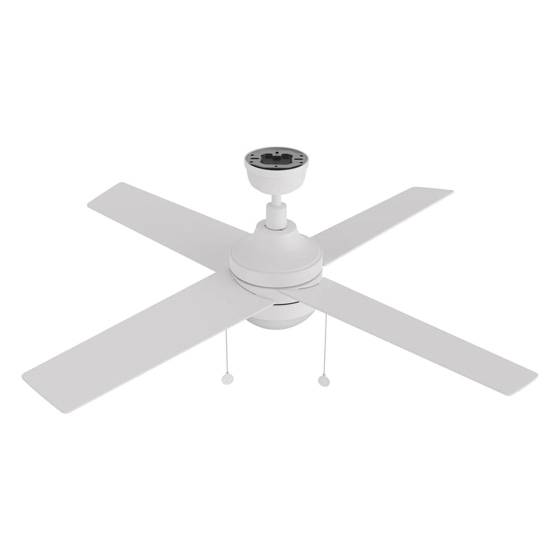 Carro Malta 52in 4-Blade Ceiling Fan | White Plywood Blades and White Finish with Integrated LED | Living Room & Bedroom | 52 x | Model CFP524E6-L12-W1-1
