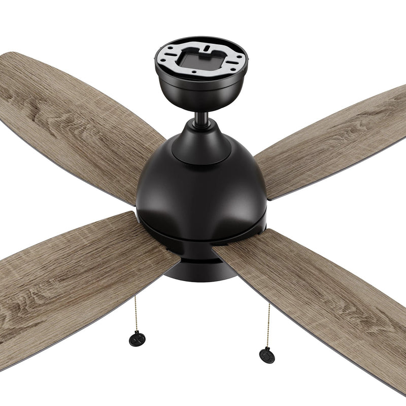 Carro Greenwood 52in 4-Blade Ceiling Fan | Modern Black Plywood Blades with Integrated LED | Living Room & Great Room | 52 x 52 | Model CFP524Q5-L11-BG-1
